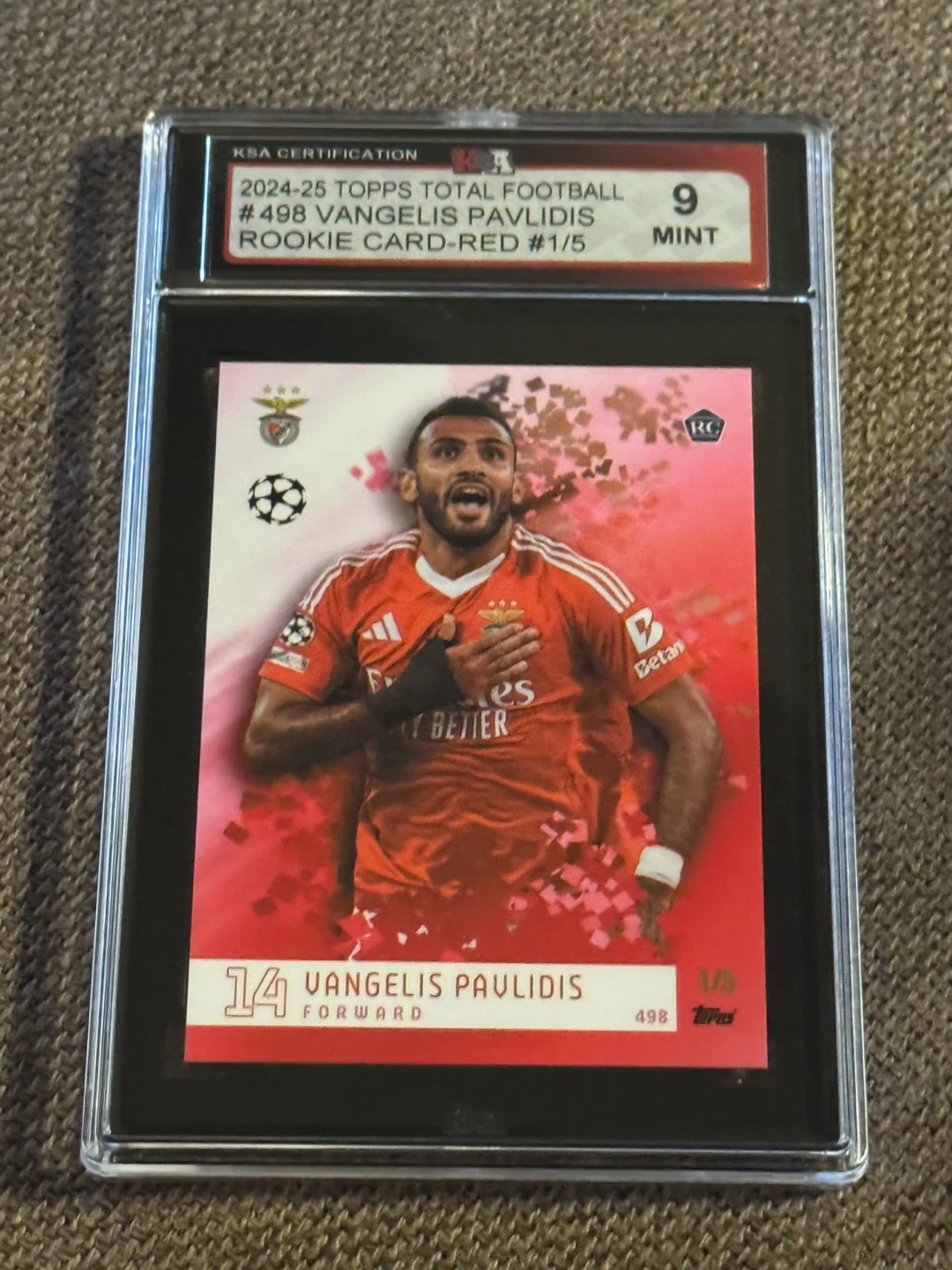 2024-25 Topps Vangelis Paulidis Rookie Card #498 Red 1/5