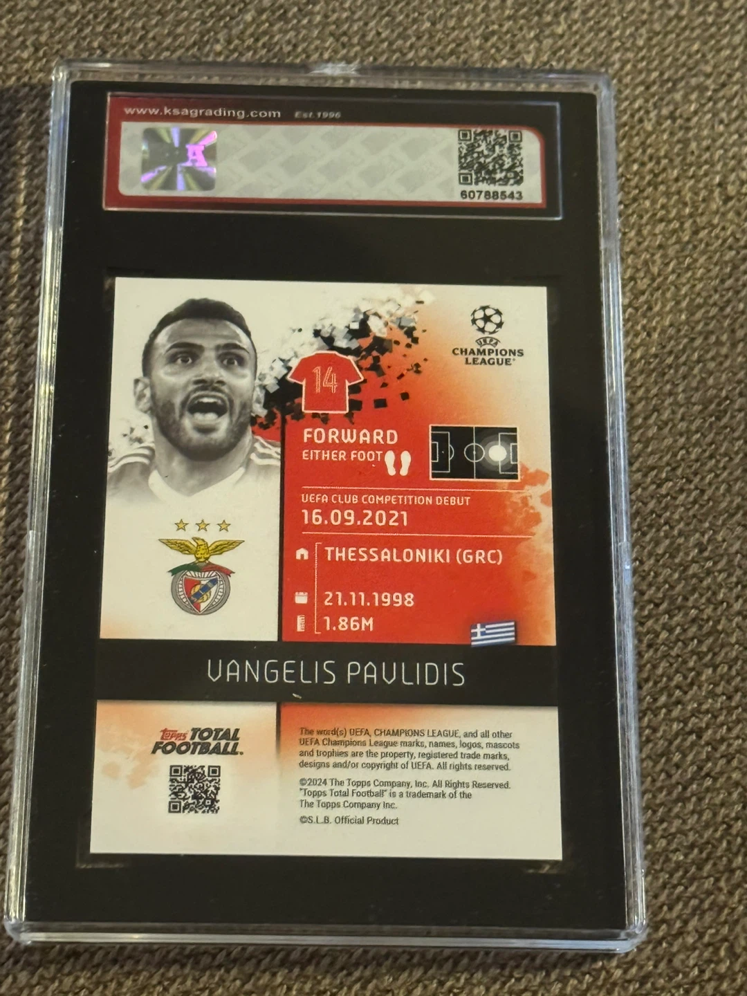 2024-25 Topps Vangelis Paulidis Rookie Card #498 Red 1/5 - photo 2