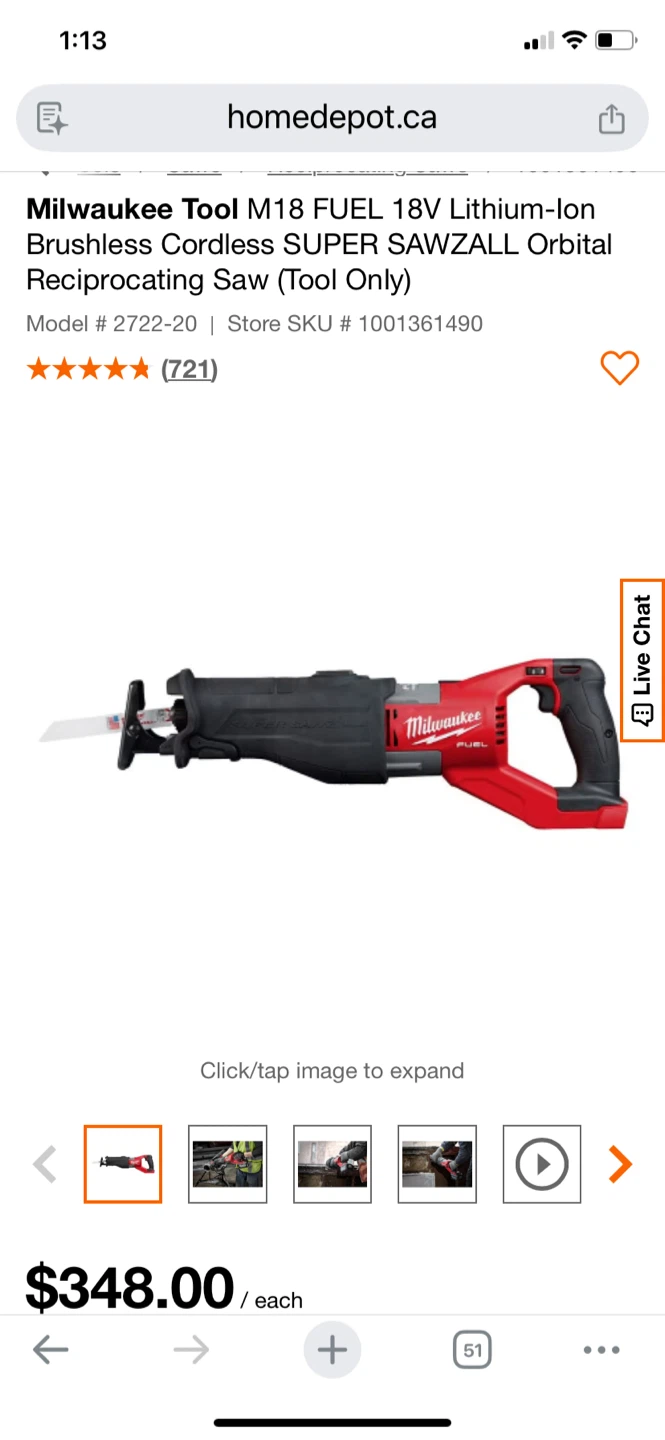 Milwaukee M18 FUEL Super Sawzall Reciprocating Saw (Tool Only) - photo 2