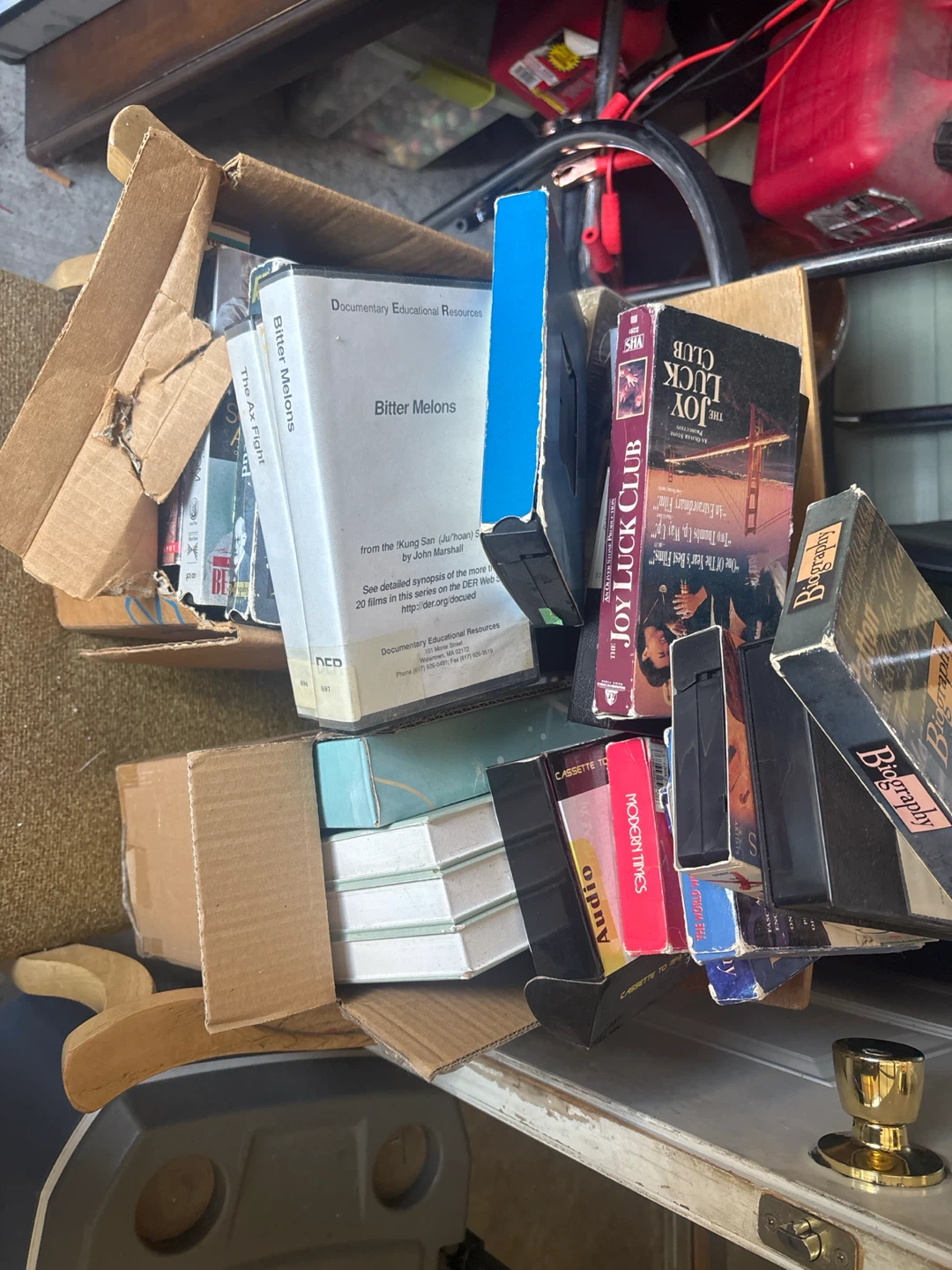 Bin of books and bin of vhs tapes must take both - photo 2