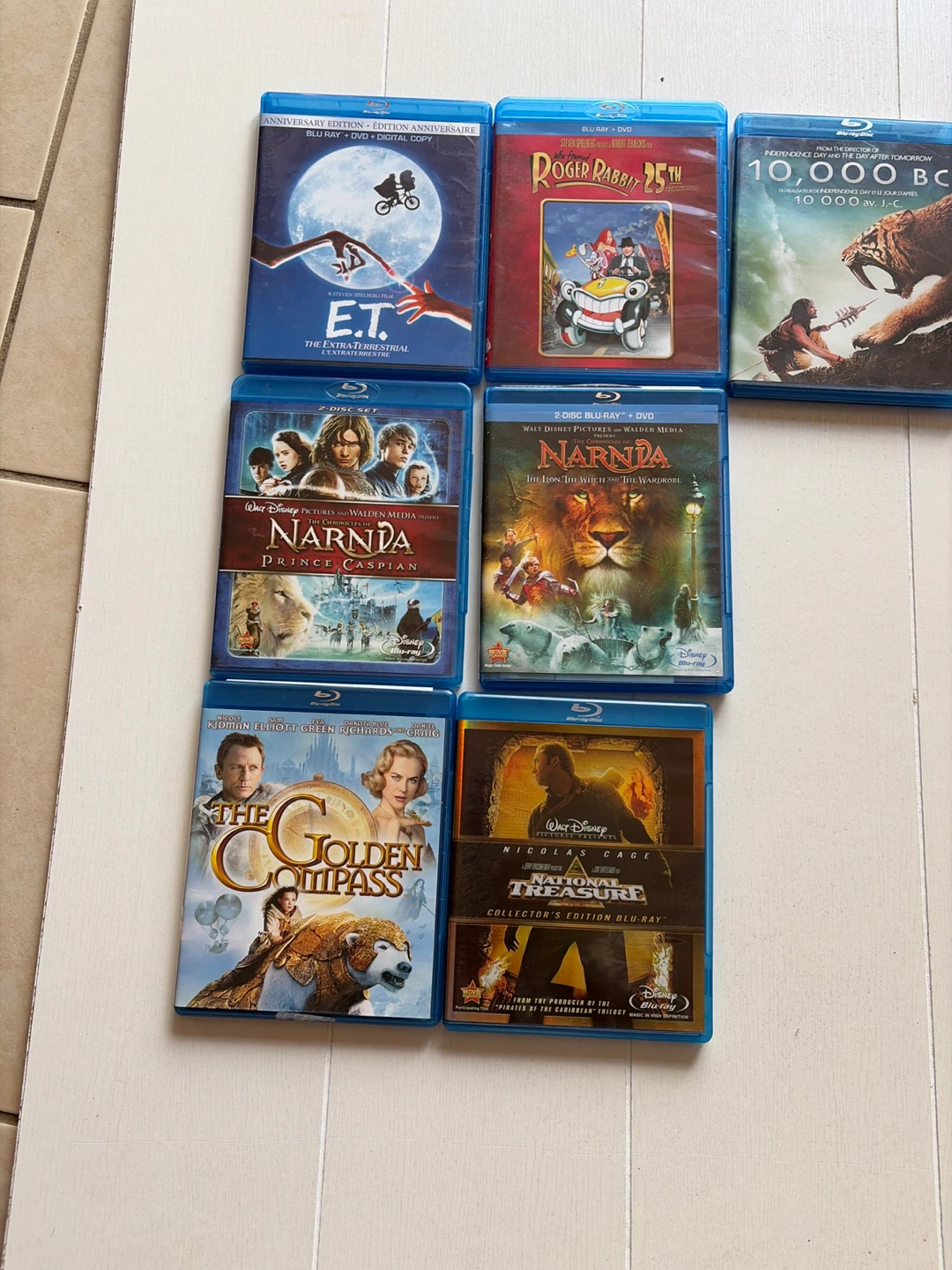 Assorted Blu-Ray Movies - E.T., Narnia, Superman & More