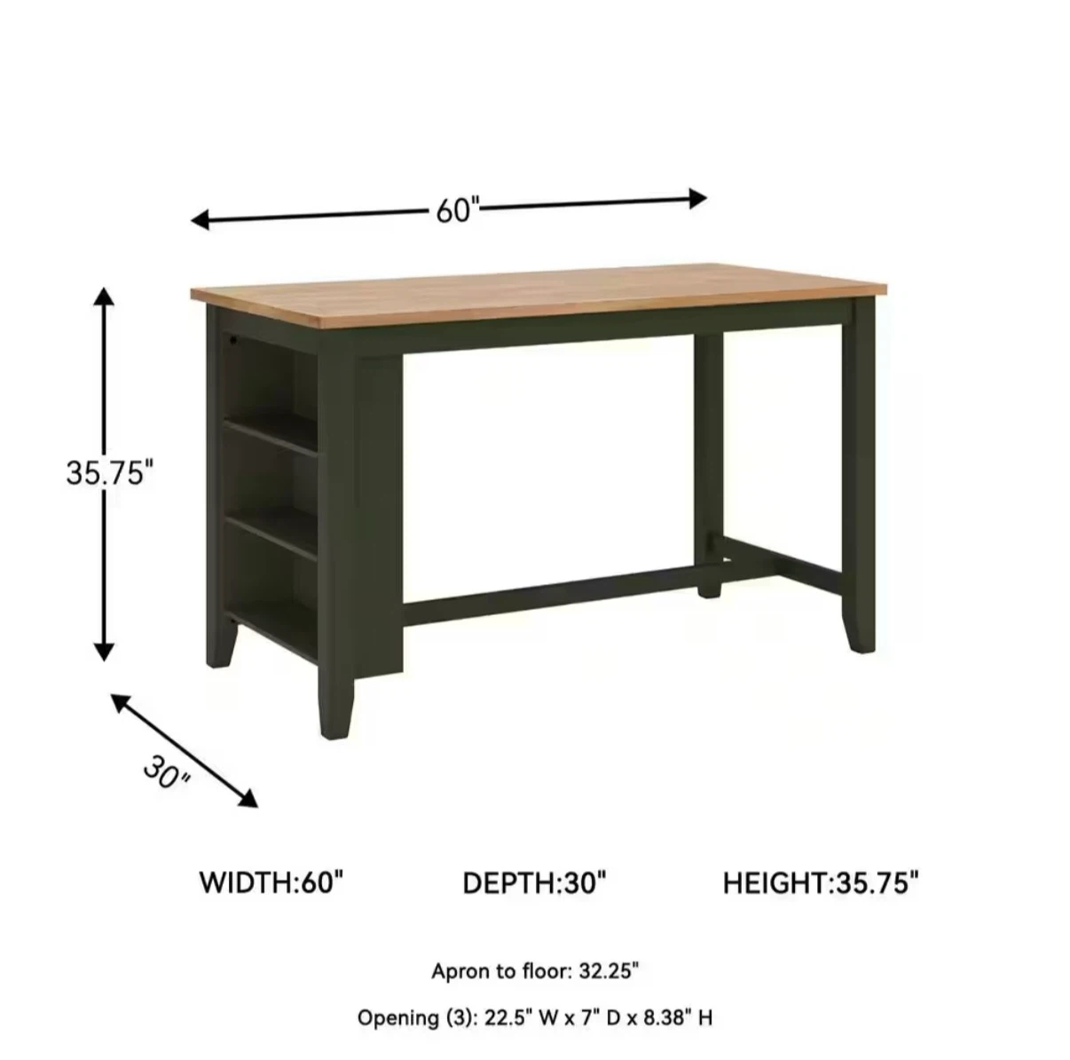 All Modern Walsh Counter Stools (4) & Green/Light Wood Table - photo 3