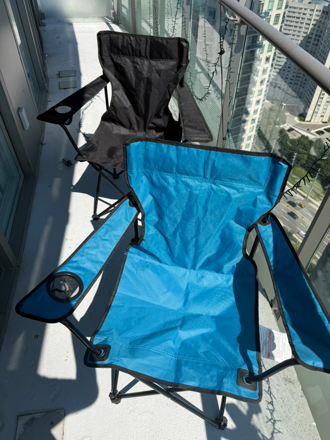 Ozark Trail Camping Chairs (2 Pack) - Blue & Black