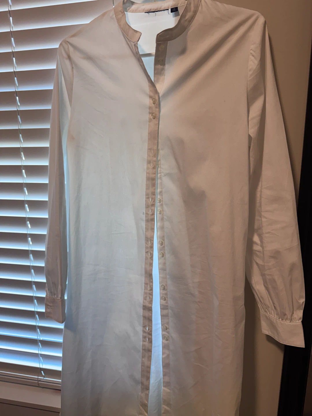 White Button-Up Shirtdress - photo 3