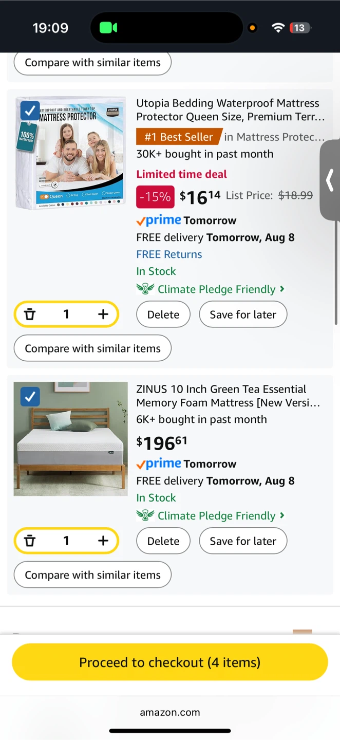Zinus 10inch memory foam Queen Size Mattress - photo 3