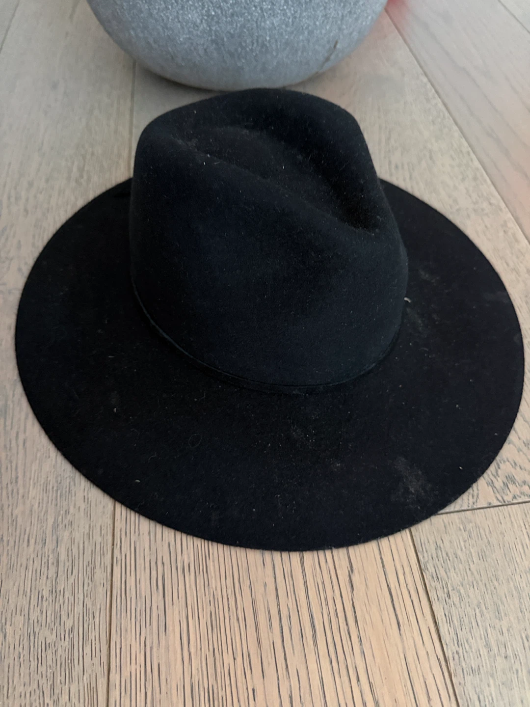 Lack of Color Black Wool Fedora Hat Small