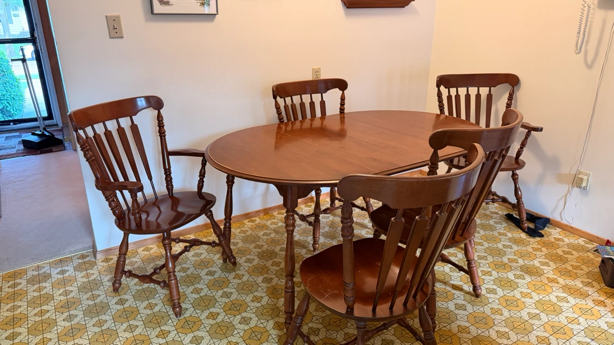 Wood kitchen table