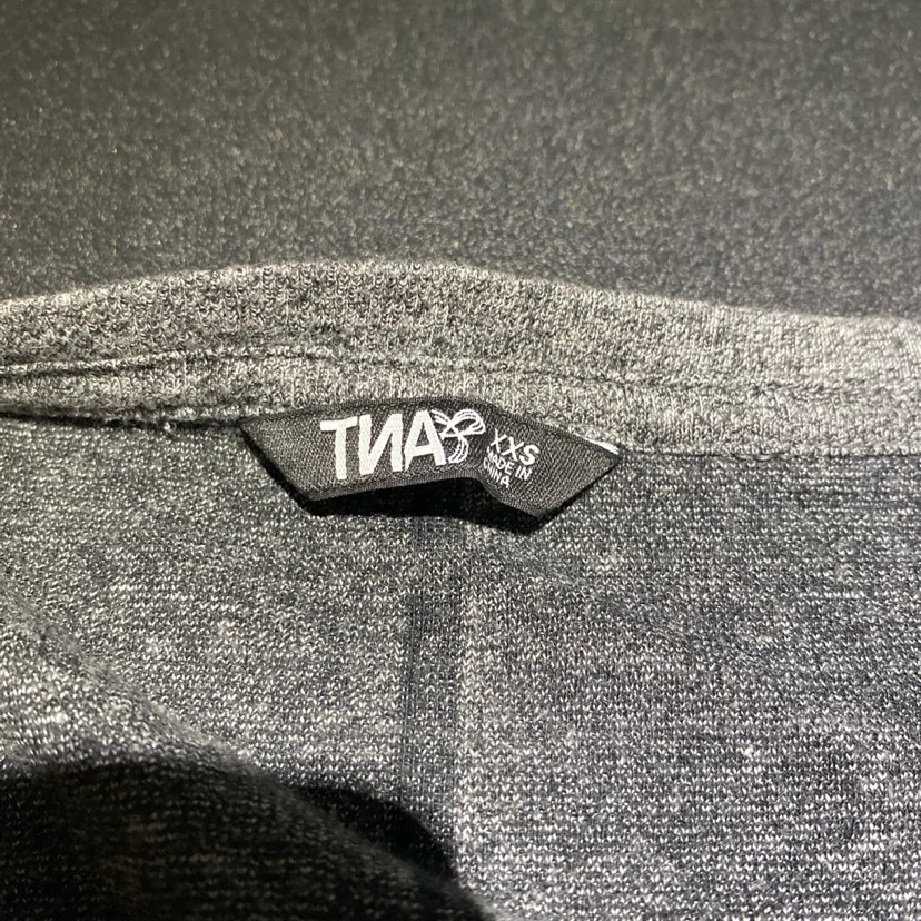 TNA Grey Plaid Long Sleeve Top - photo 3