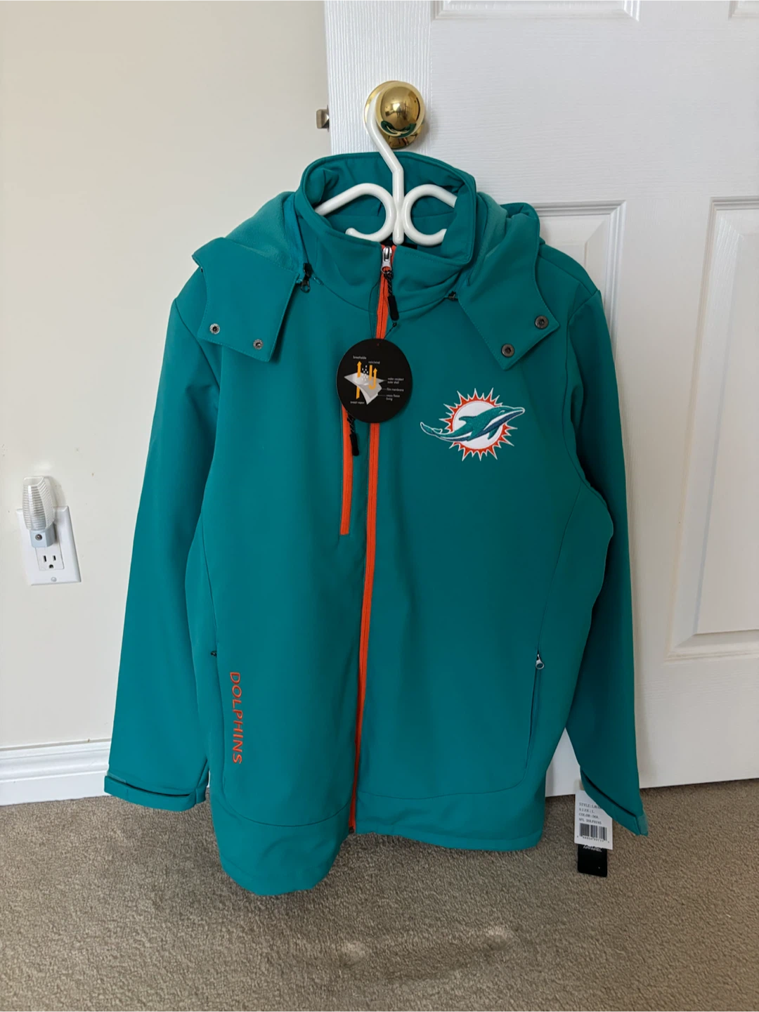 NFL Miami Dolphins Soft Shell Jacket - Size L