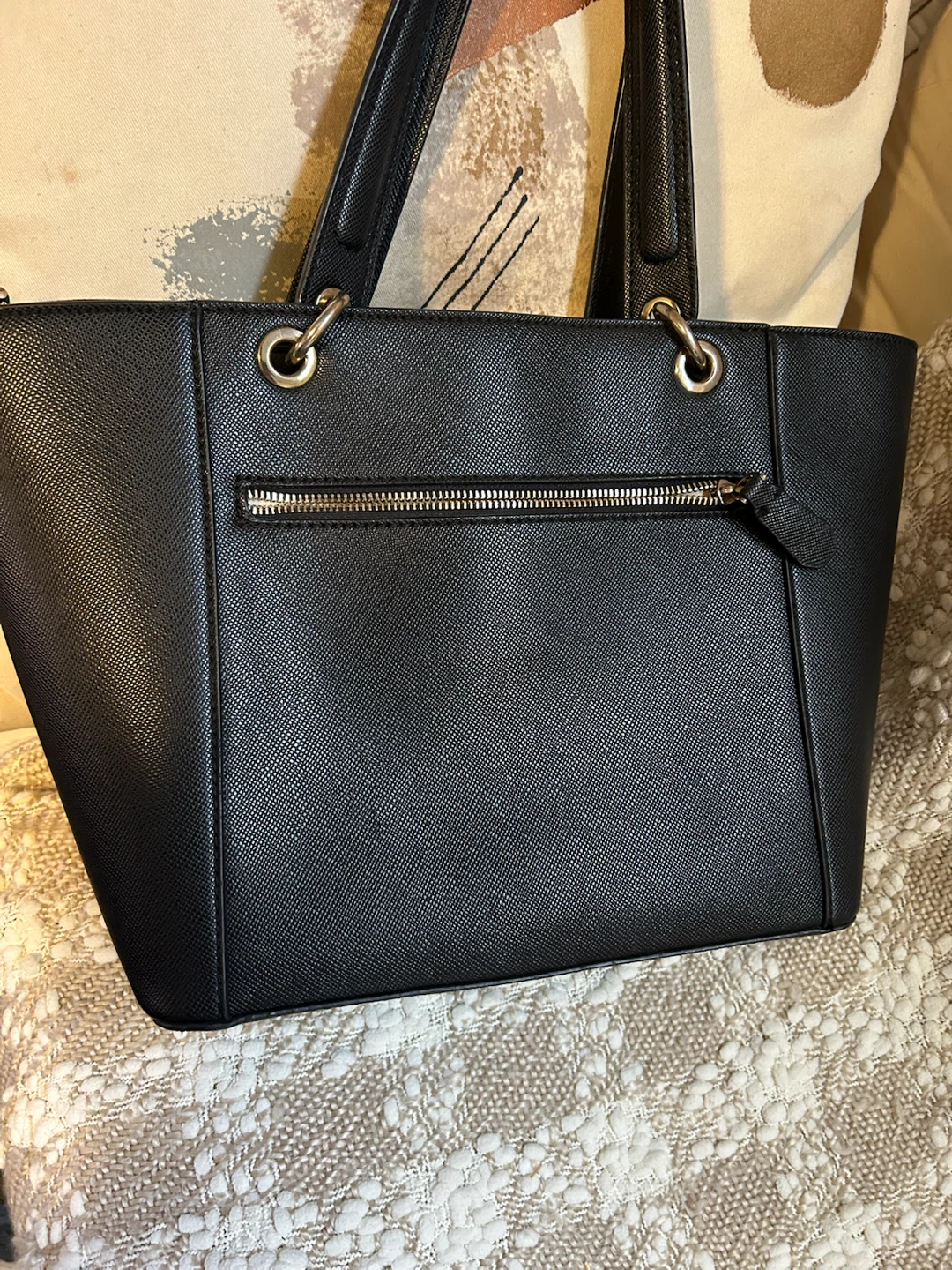 Black Guess faux leather Tote Bag - photo 2