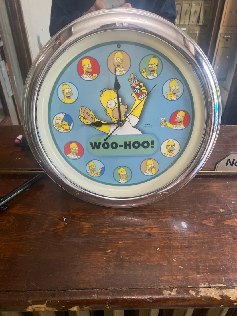 The Simpsons Homer Simpson "Woo-Hoo!" Wall Clock