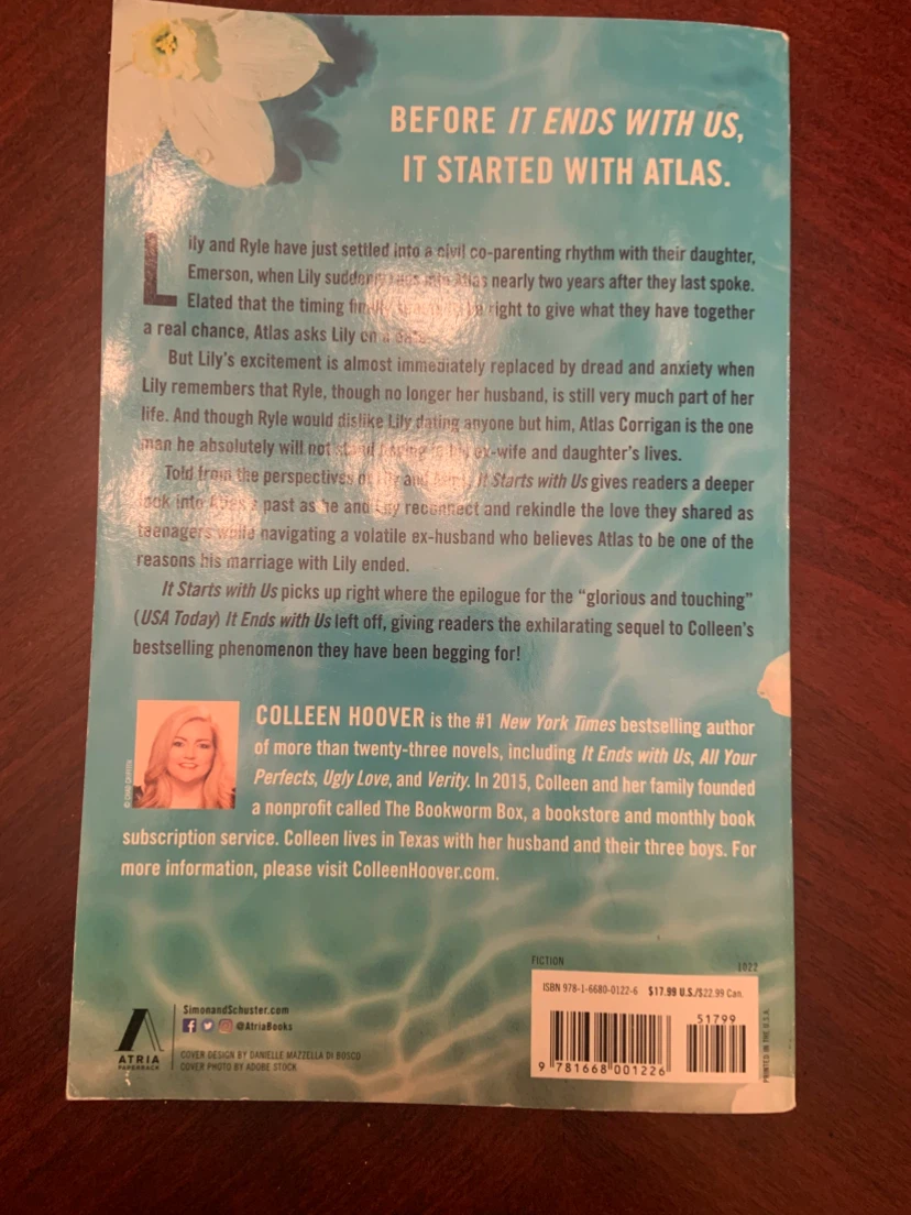 It Starts with Us by Colleen Hoover Novel - photo 2