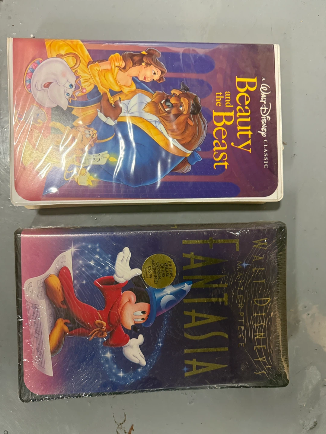 SEALED Disney VHS Tapes - Beauty and the Beast & Fantasia