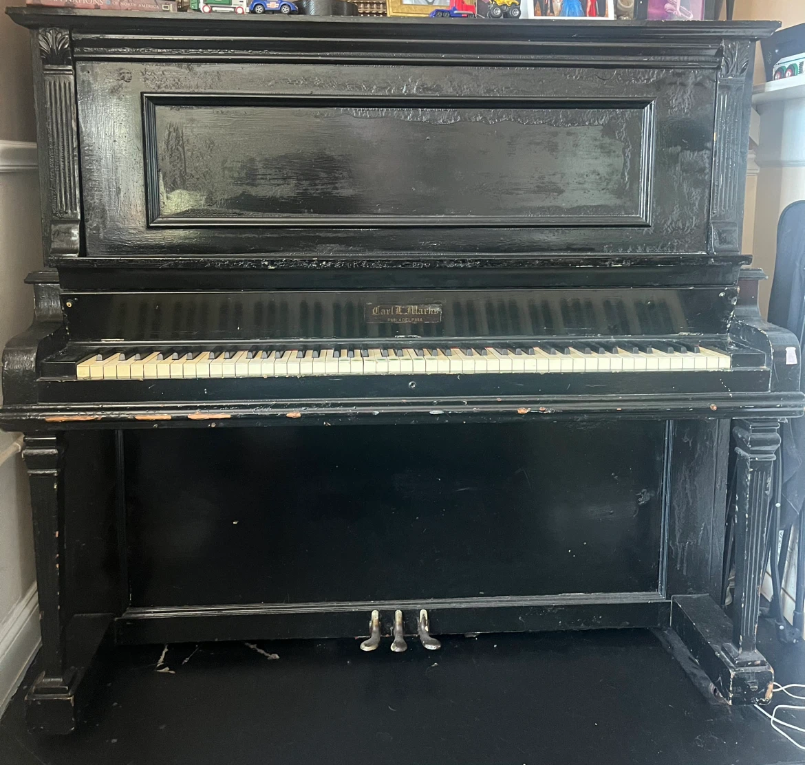 Carl L. Marks  Upright Piano - Black