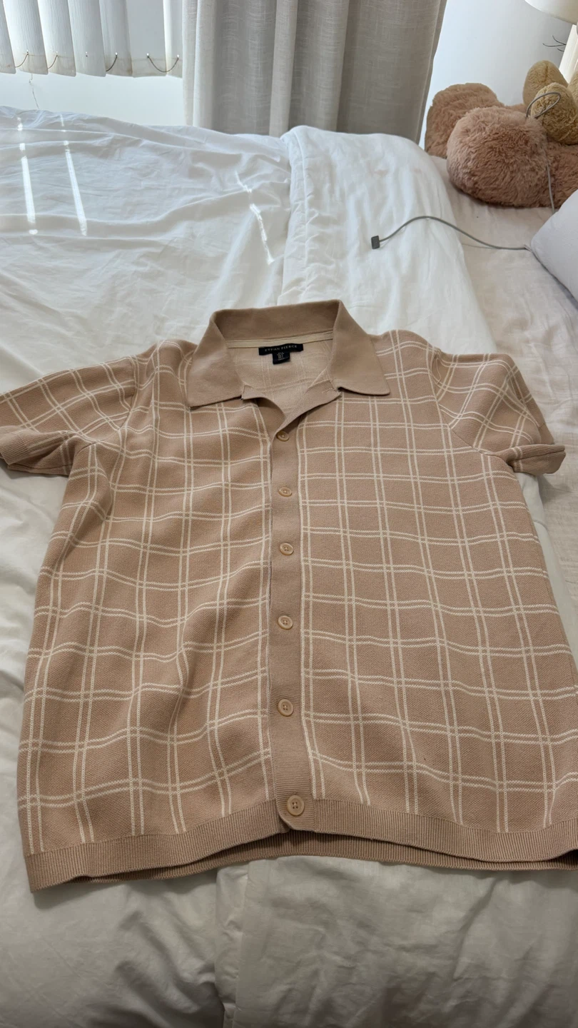 Ethan Pierce Men's Plaid Short Sleeve Collared Shirt Size L - photo 2