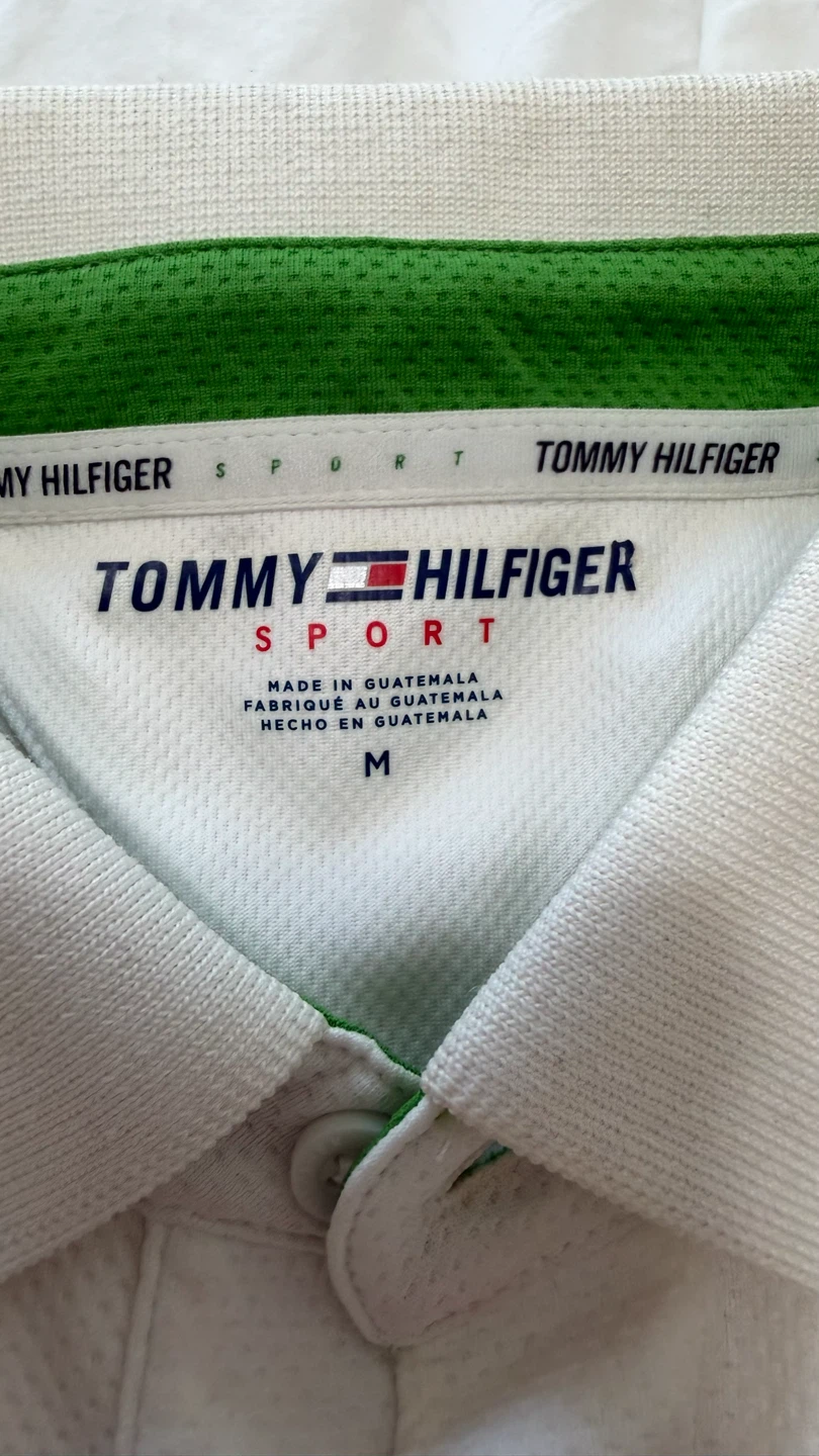 Tommy Hilfiger Sport White Polo Shirt Men's Medium