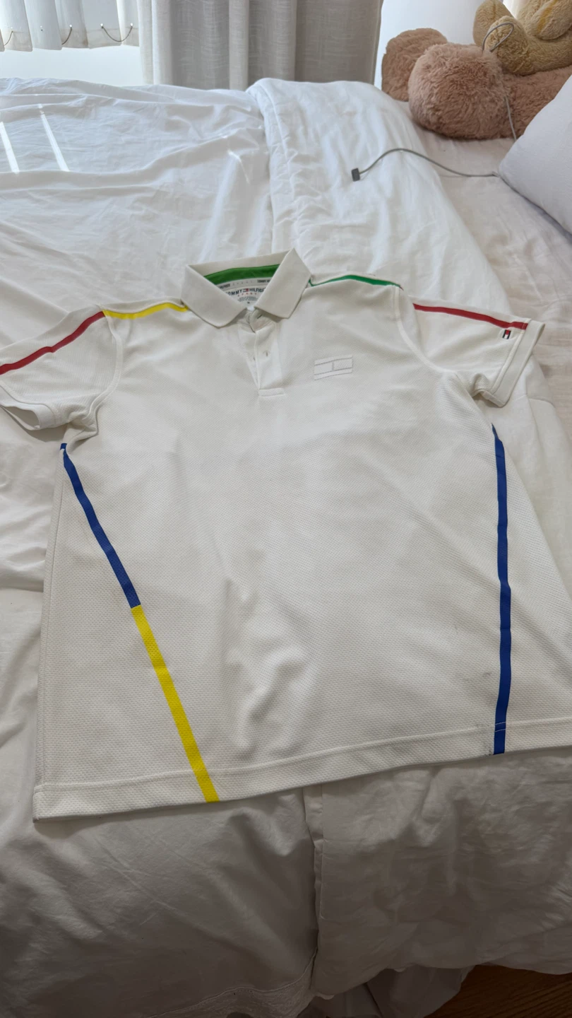 Tommy Hilfiger Sport White Polo Shirt Men's Medium - photo 2