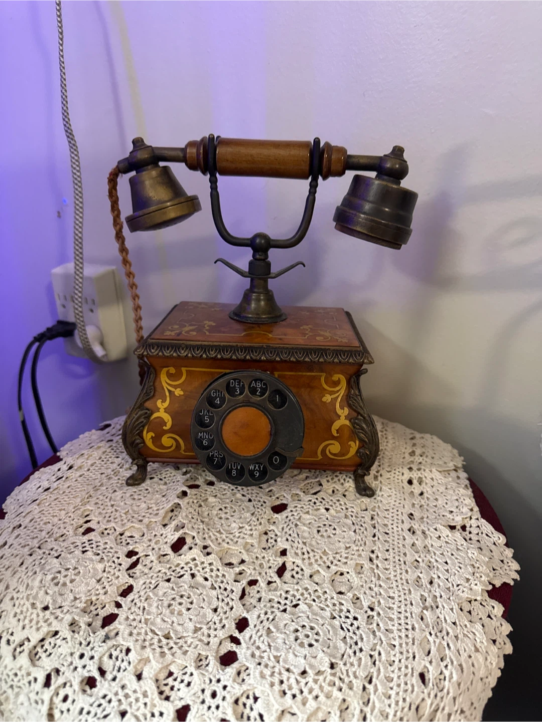 Vintage Rotary Dial Decorative Telephone