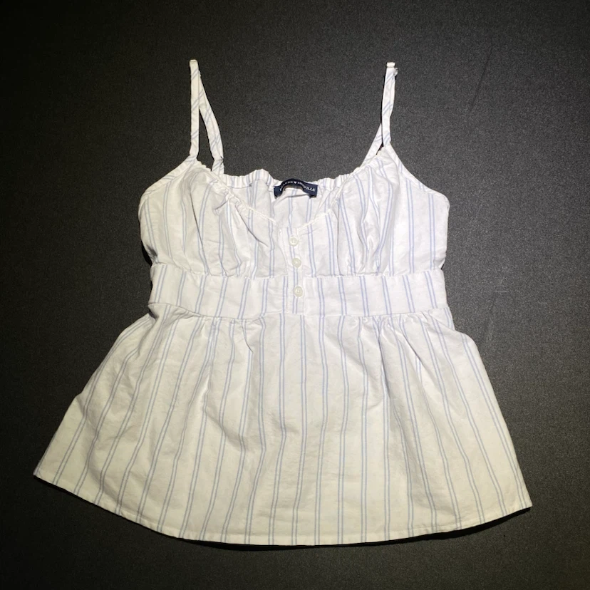 Brandy Melville White Striped Cami Top