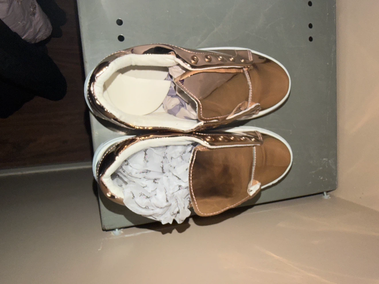 Rose Gold Slip-On Sneakers