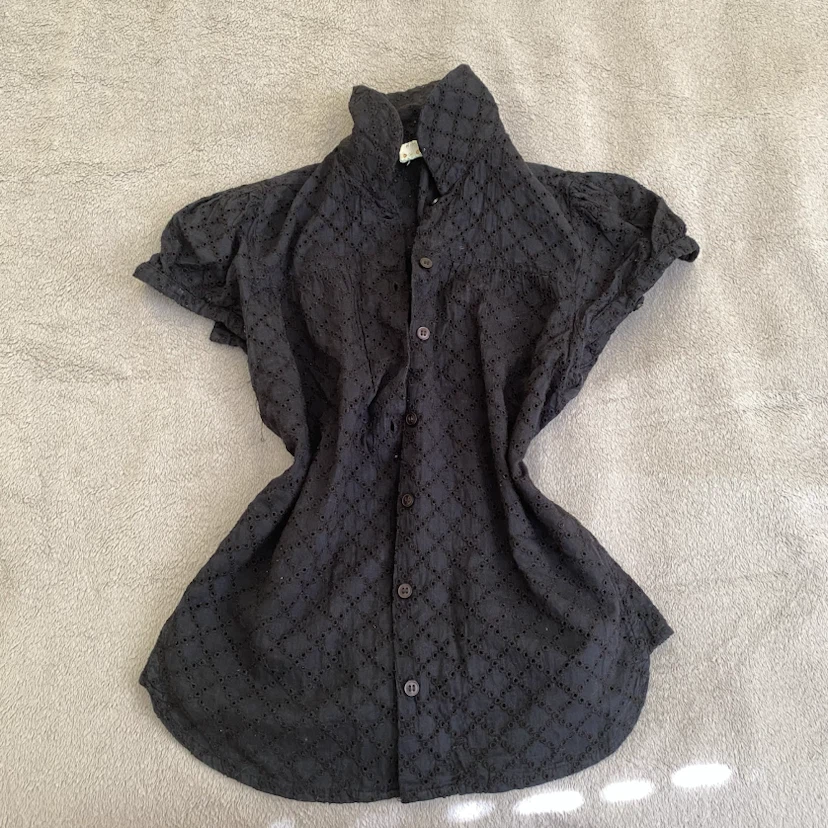 Kimchi & Blue Black Eyelet Blouse