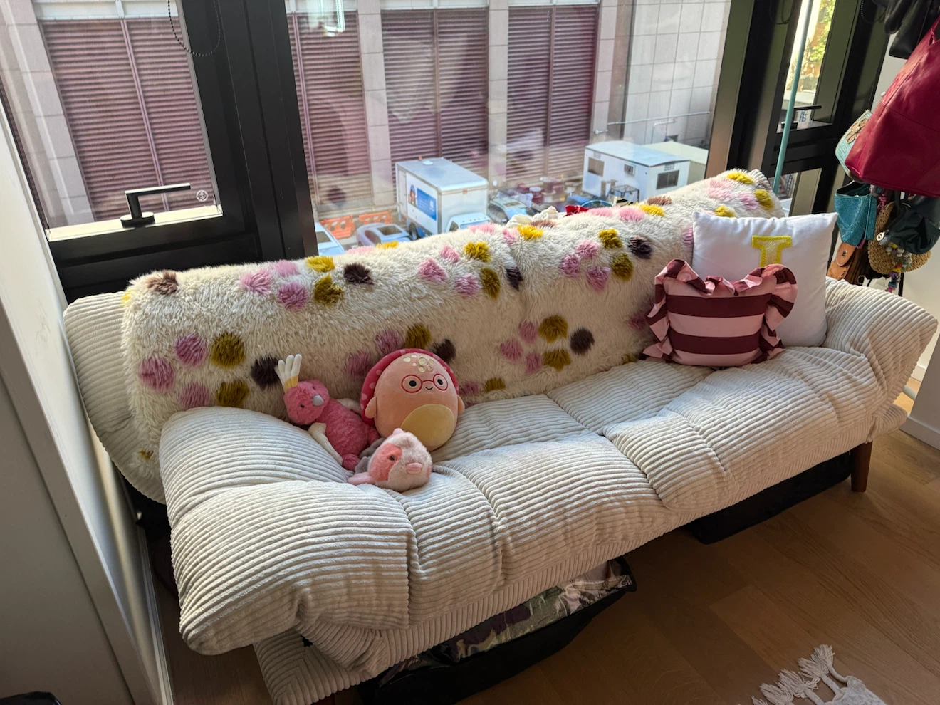 White Corduroy futon
