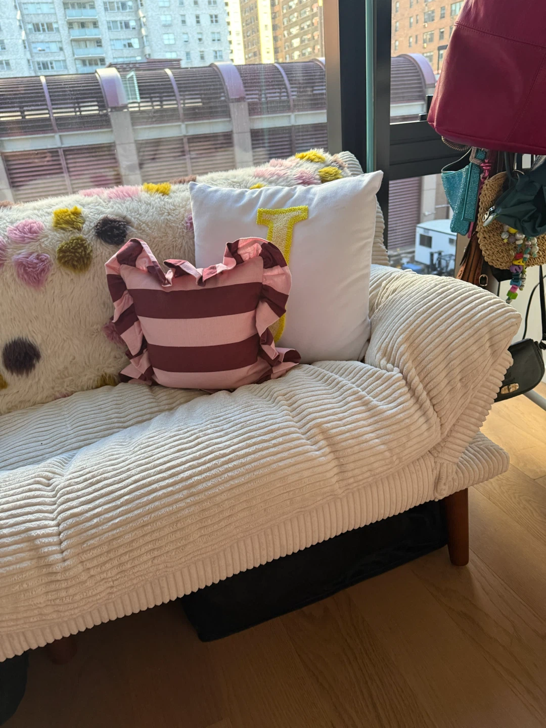 White Corduroy futon - photo 5