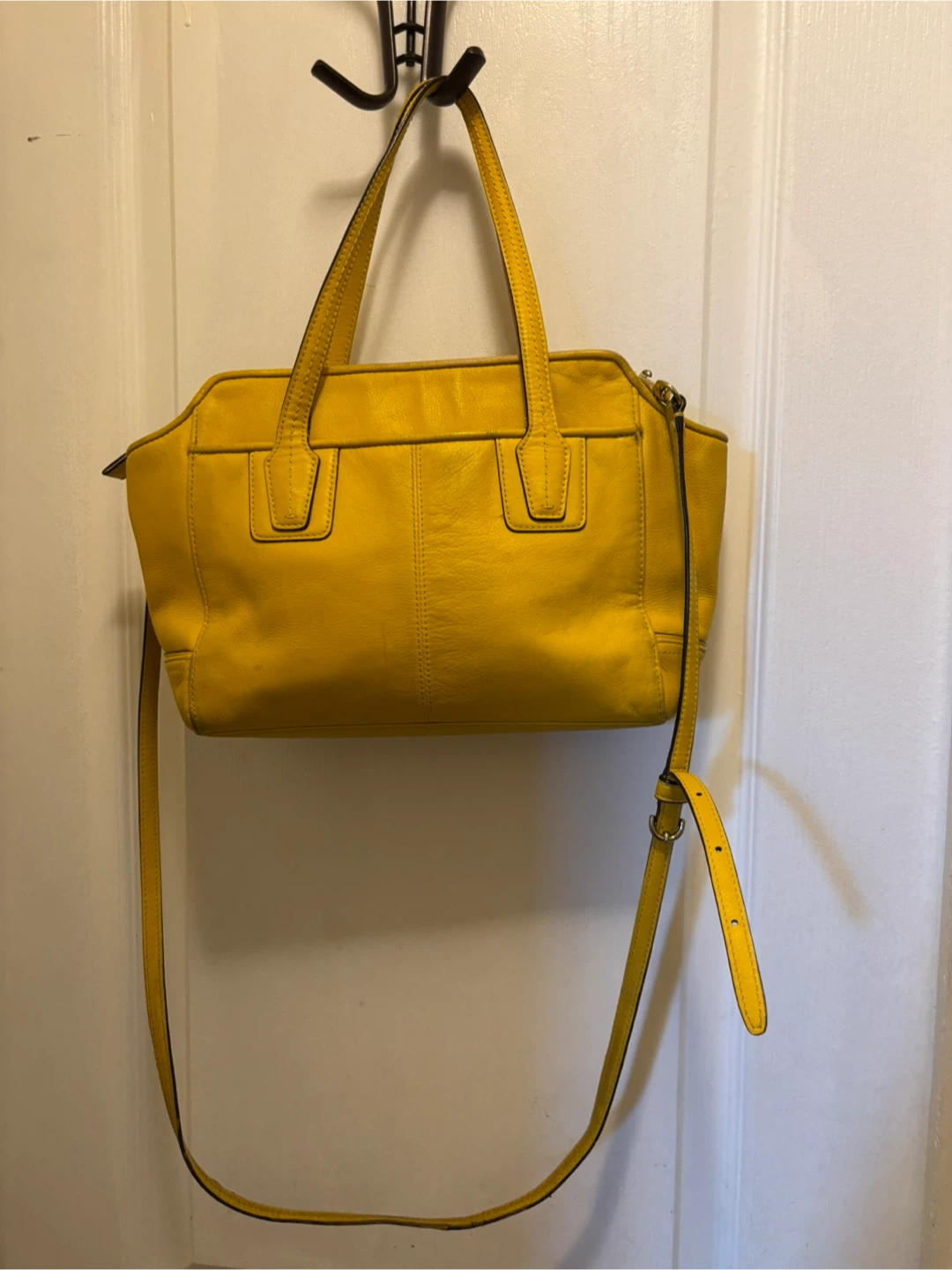 Coach Yellow Leather Tote Bag with Shoulder Strap - photo 2