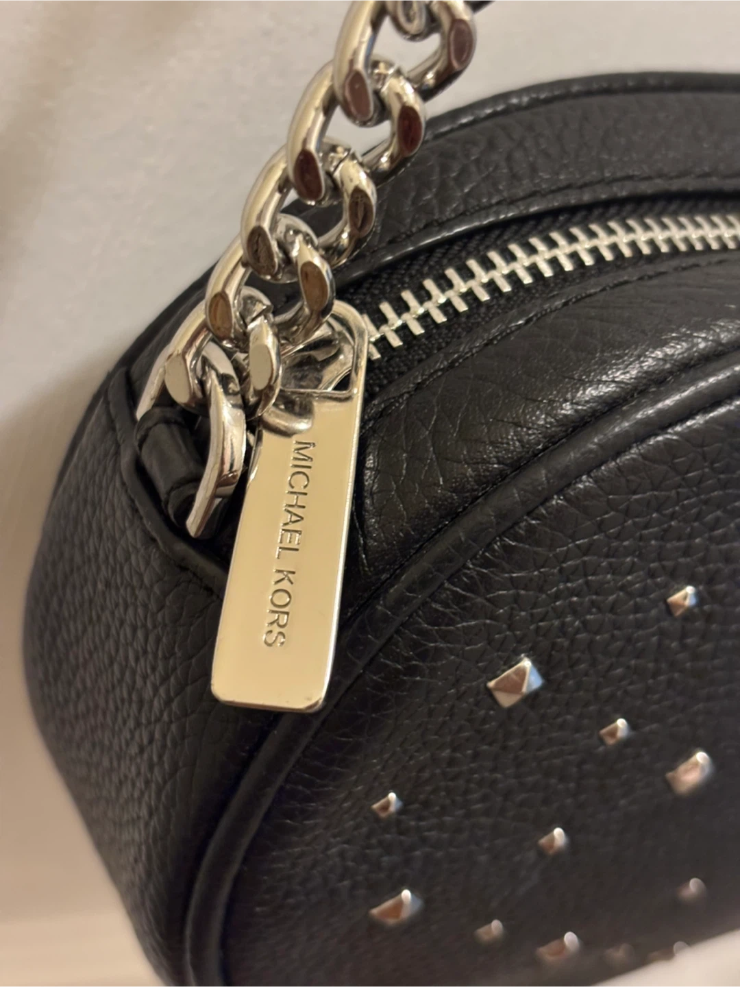 Michael Kors Black Leather Studded Crossbody Bag - photo 3