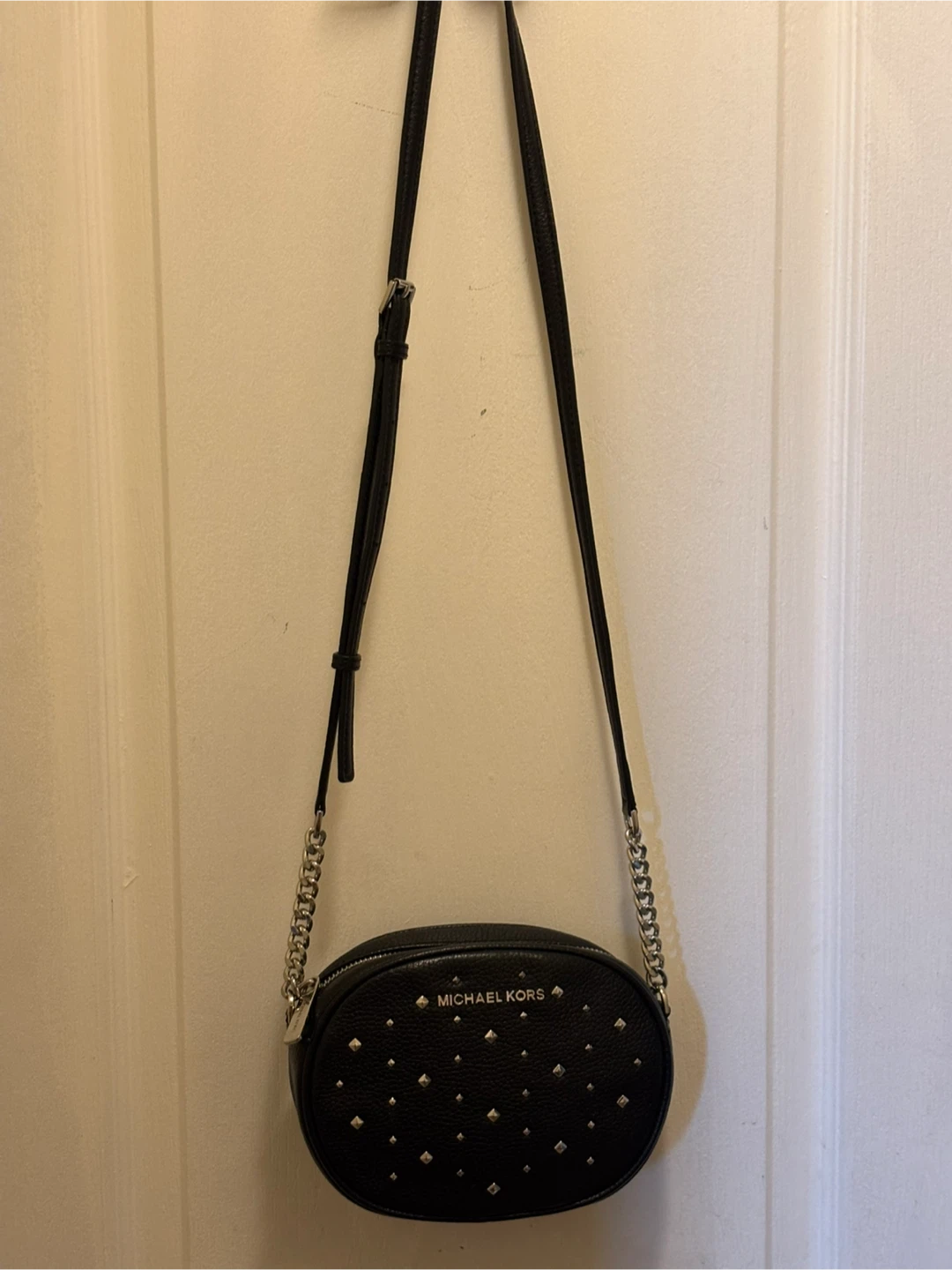 Michael Kors Black Leather Studded Crossbody Bag - photo 5