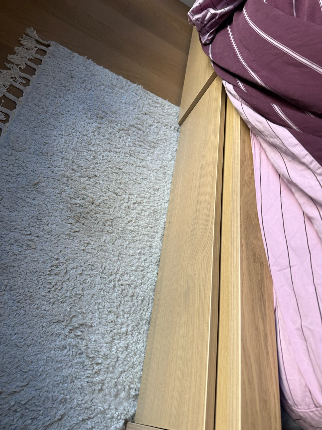 Light Wood Bed Frame with Drawers - photo 5