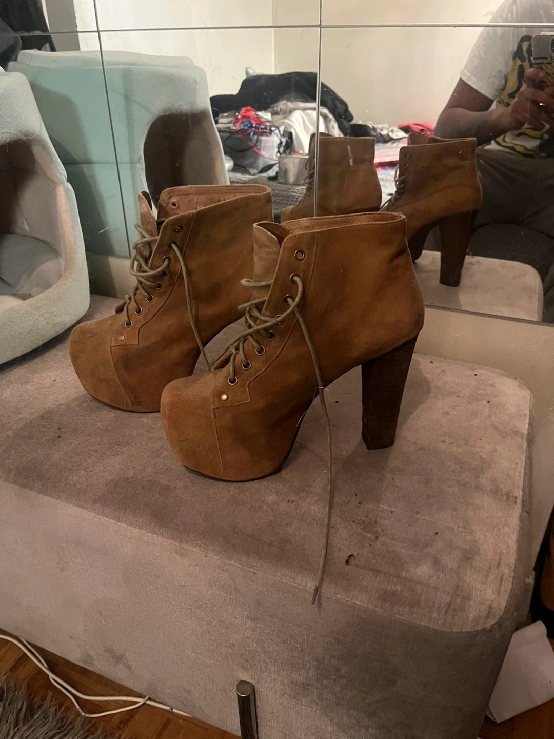 Jeffrey Campbell Lita Suede Ankle Boots