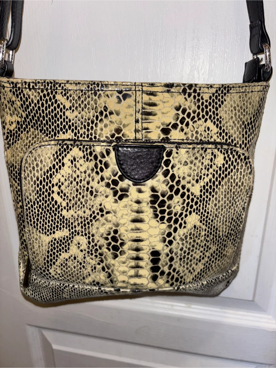 Danier leather Snake Print Crossbody Bag