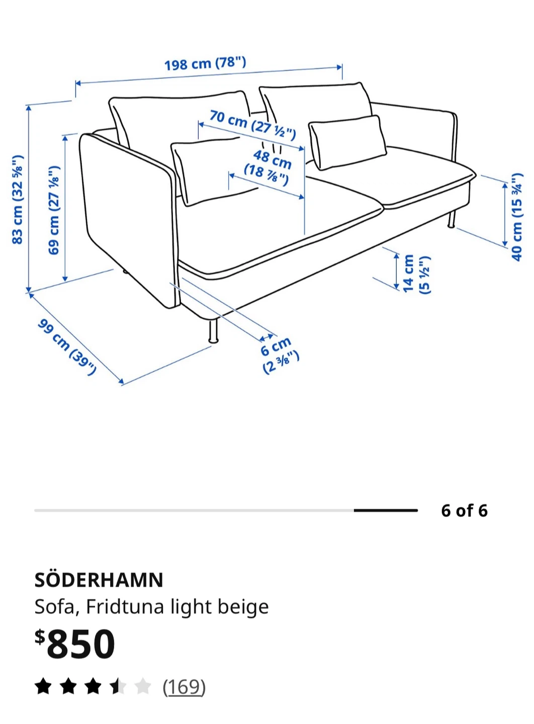 IKEA SÖDERHAMN Sofa beige - photo 2