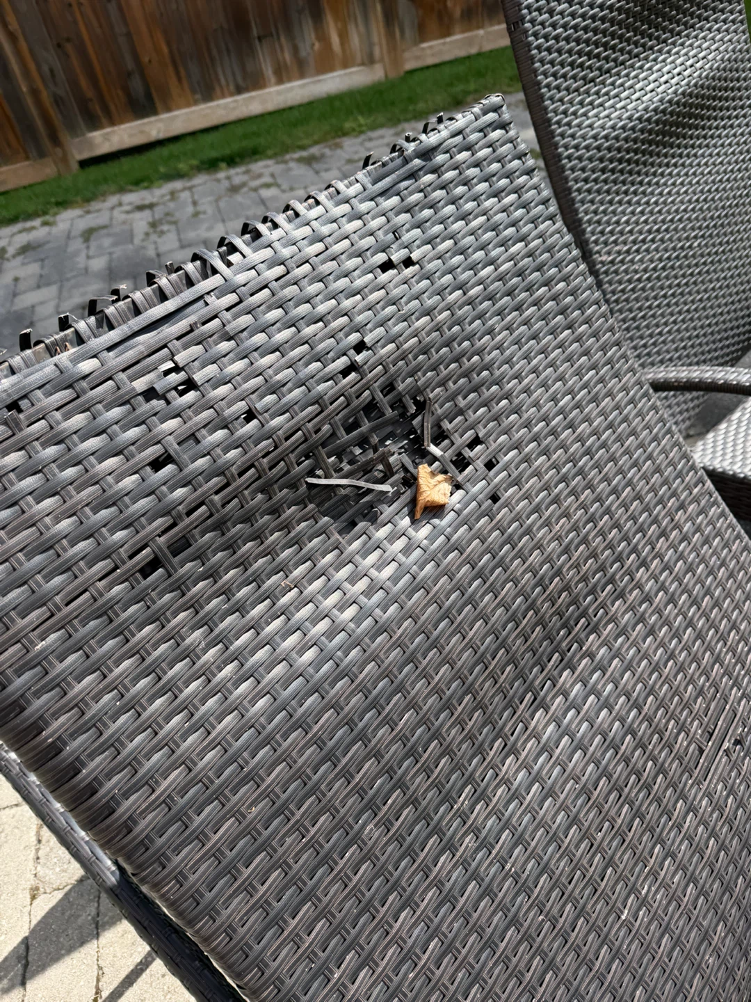 Wicker Chaise Lounge Chairs (Set of 2) - Damaged - photo 2