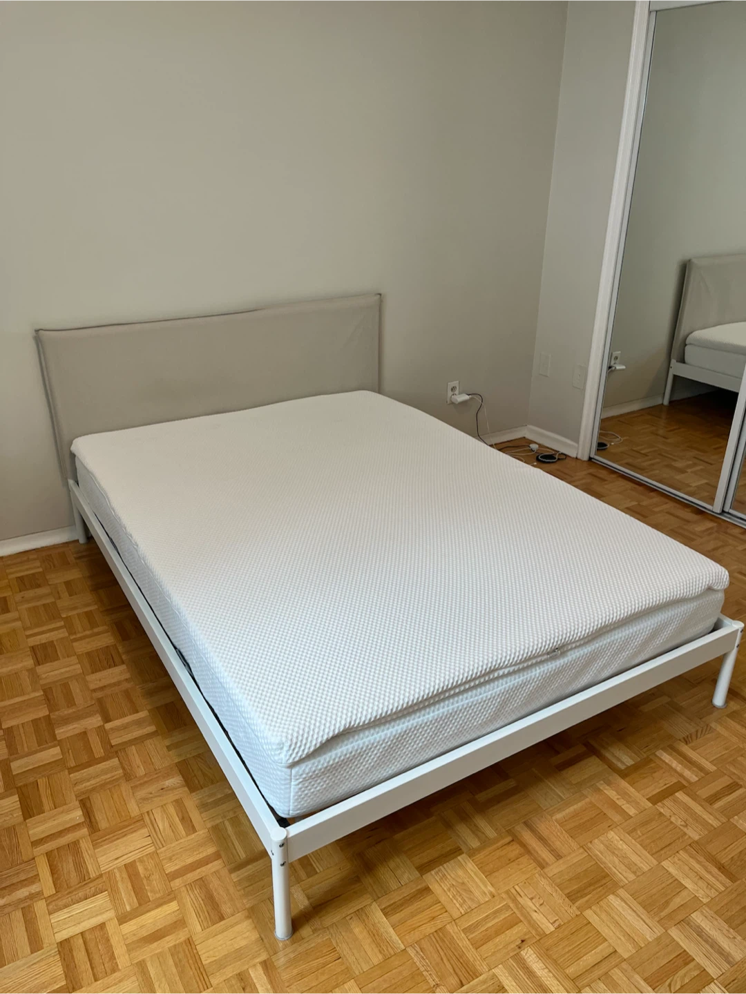 IKEA Double Bed Set – Frame, Mattress & Topper
