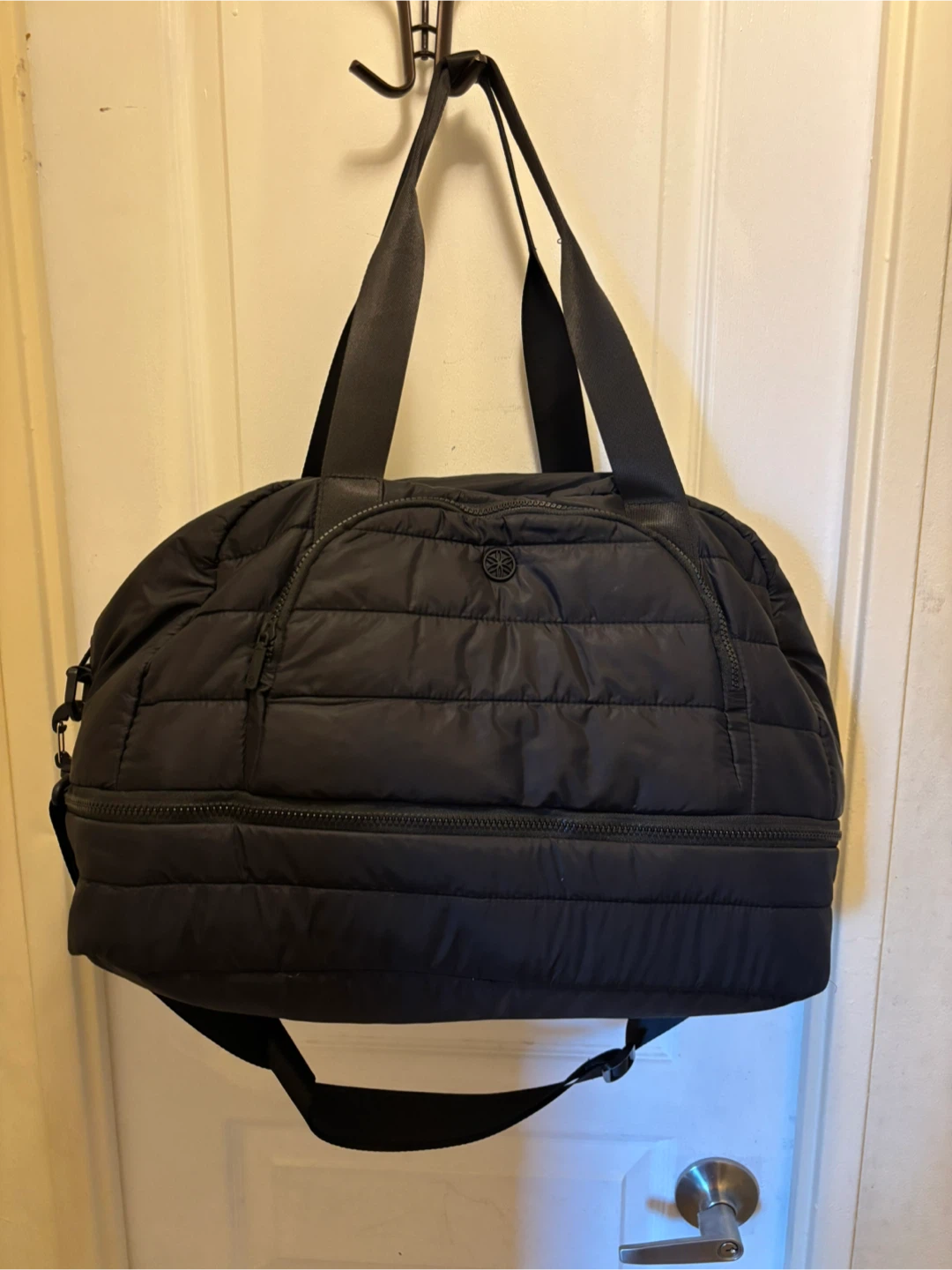Black Puffer Duffle Bag