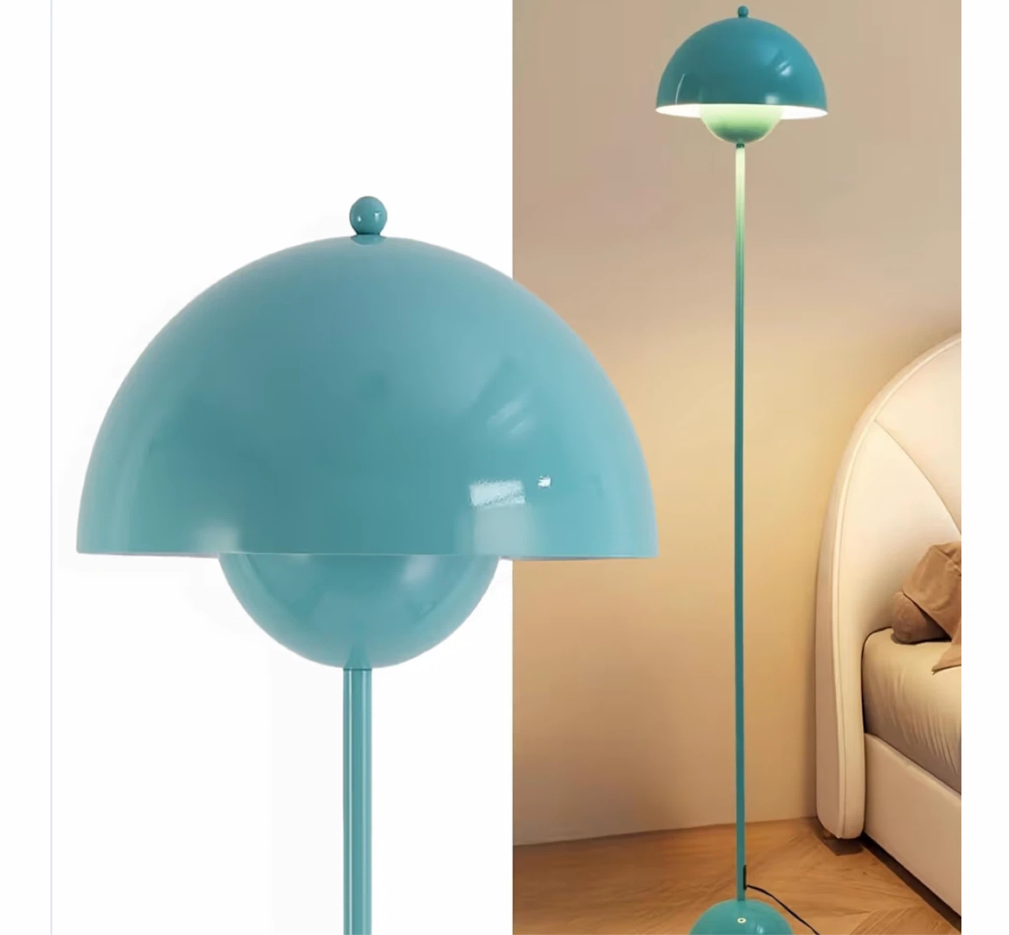 Modern Floor Lamp - Turquoise Blue