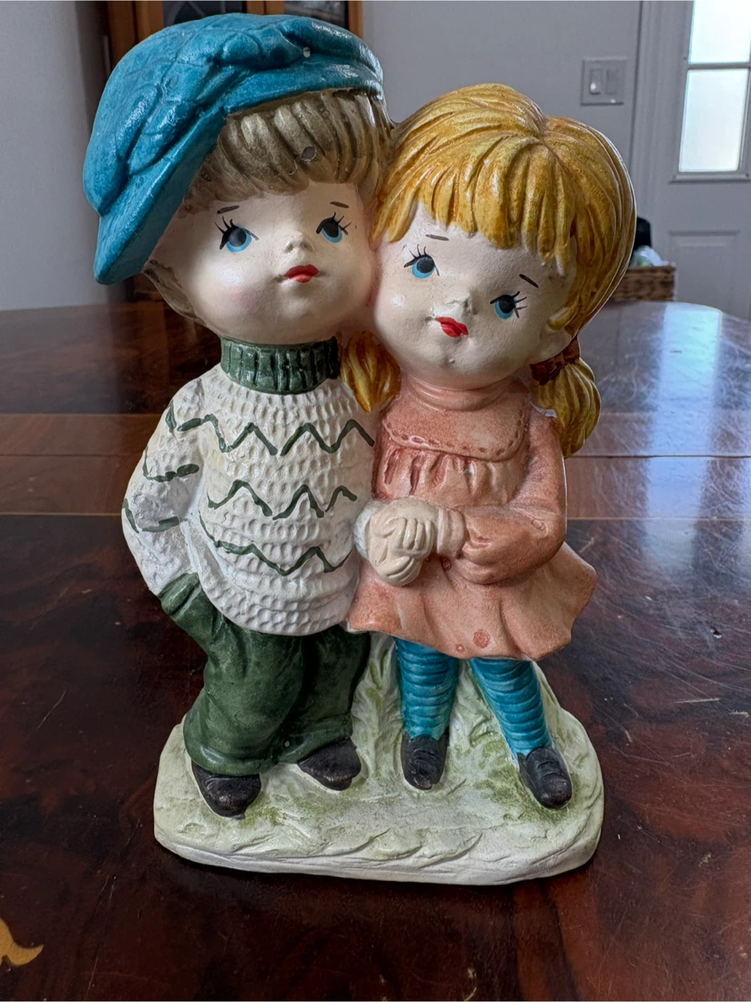 Vintage Ceramic Piggy Bank - Boy and Girl