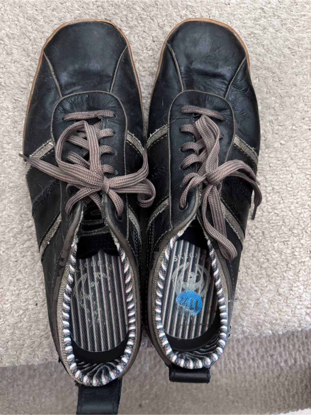 Skechers Black Leather Casual Shoes