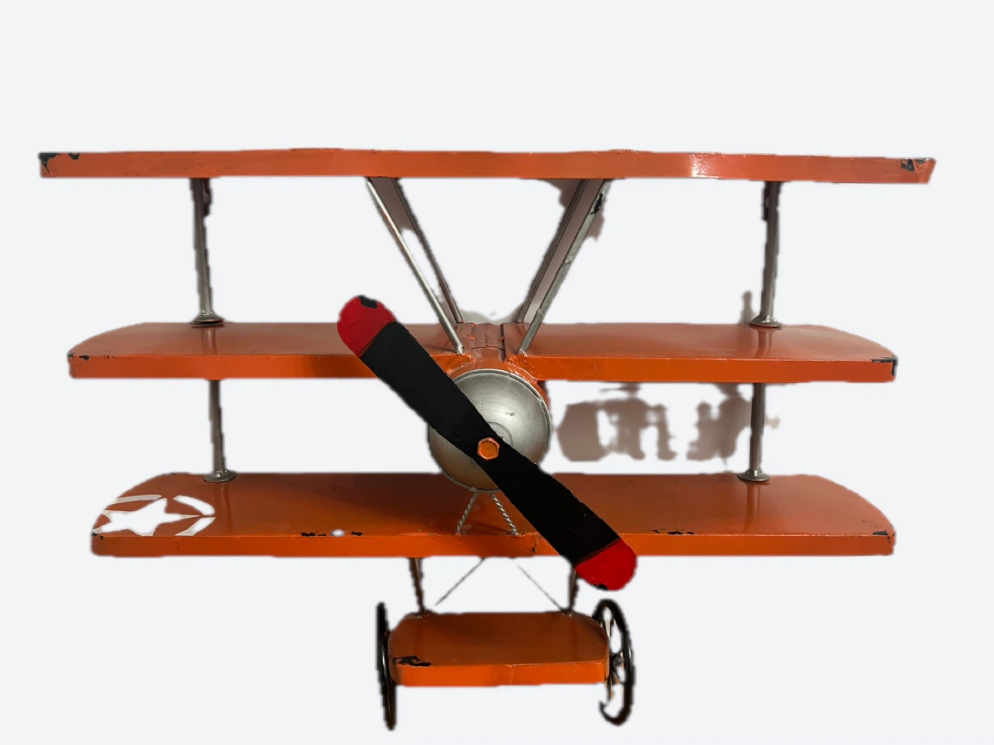 Orange Triplane Model Airplane - photo 2