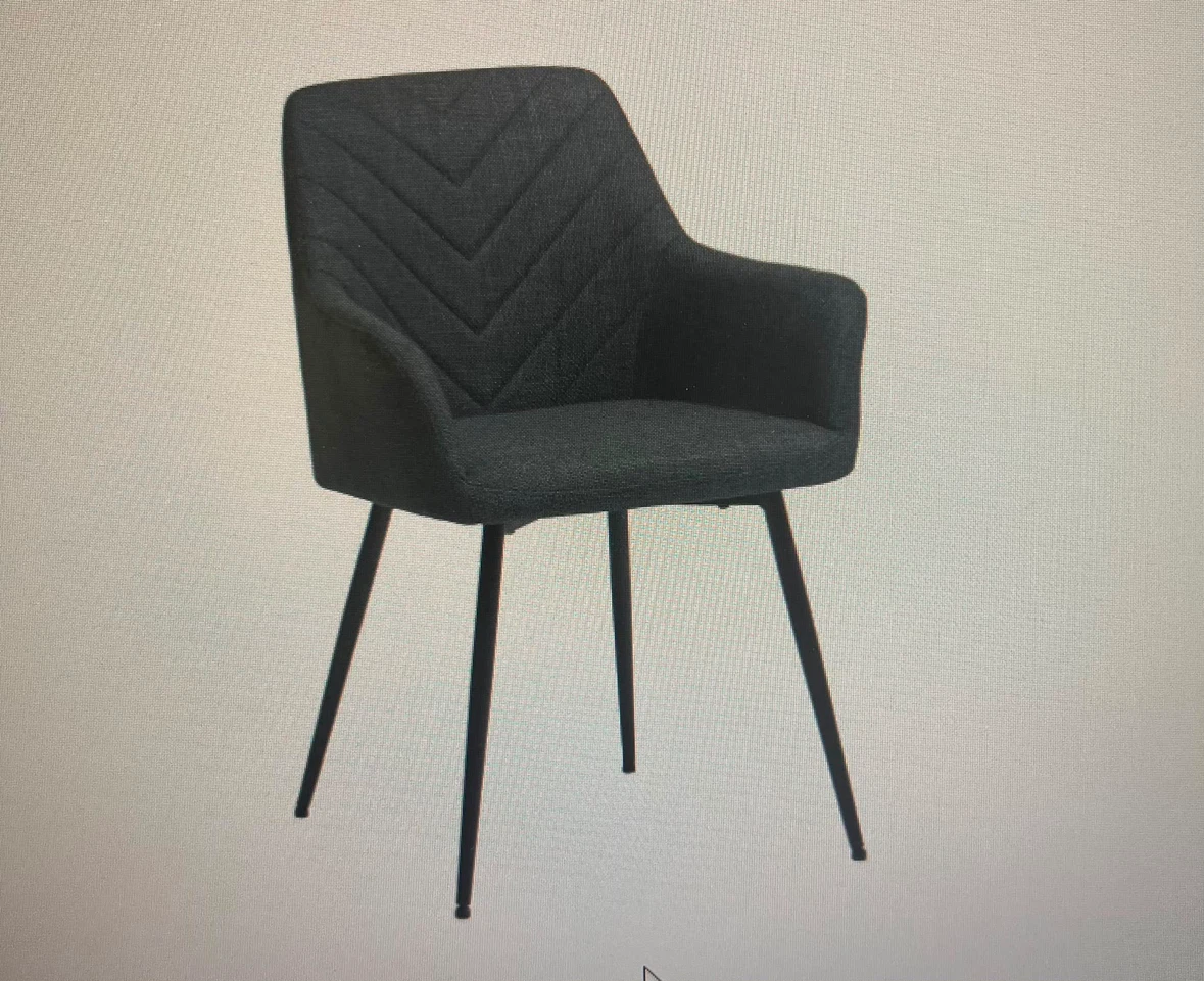2 Dark Grey Armchair with Chevron Pattern - photo 2