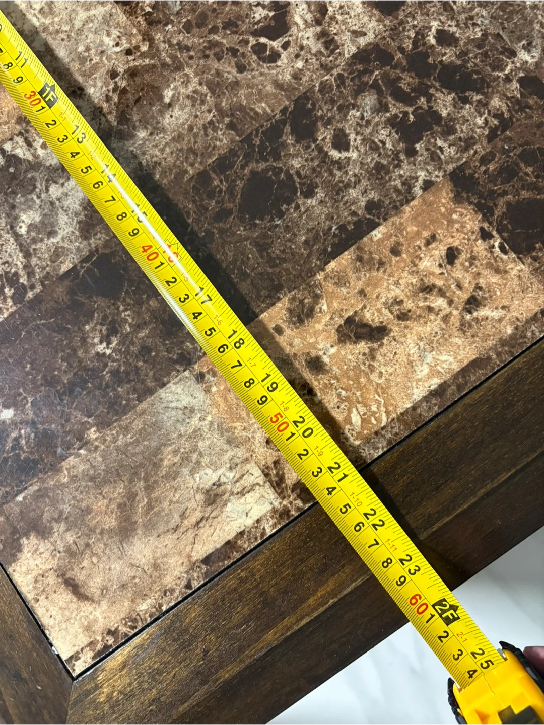End Table with Faux Marble Top - photo 4