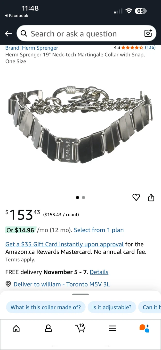 NEW SPRENGER SS STEEL PRONG COLLAR MEDIUM LARGE BREED DOGS