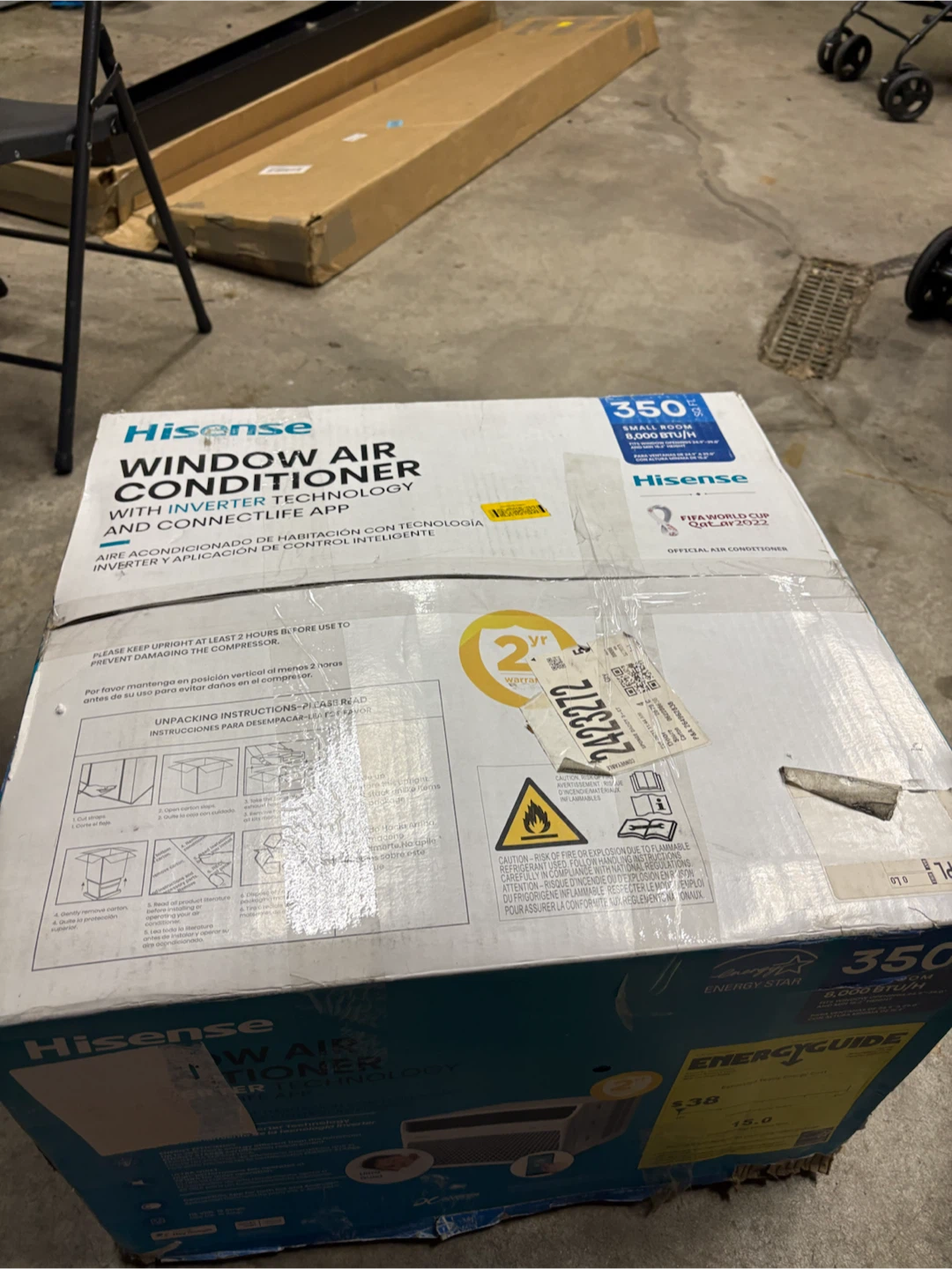 A/C Unit. Brand new in box. 8,000 BTU Hisense - photo 3