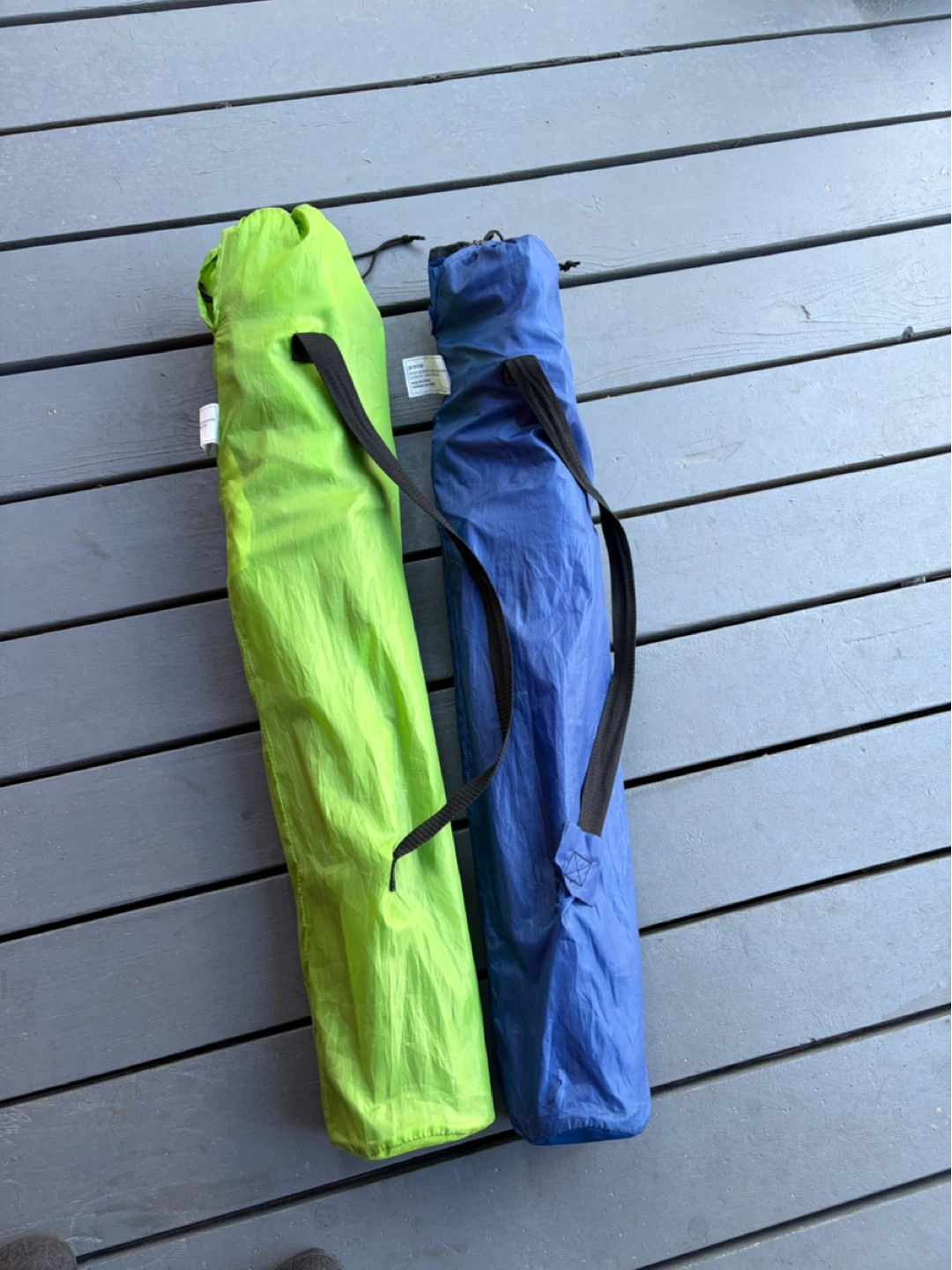 Set of 2 Folding Camp Chairs - Green & Blue - photo 2