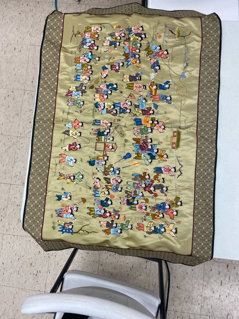 Embroidered Silk Wall Hanging