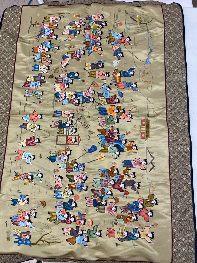 Embroidered Silk Wall Hanging - photo 2