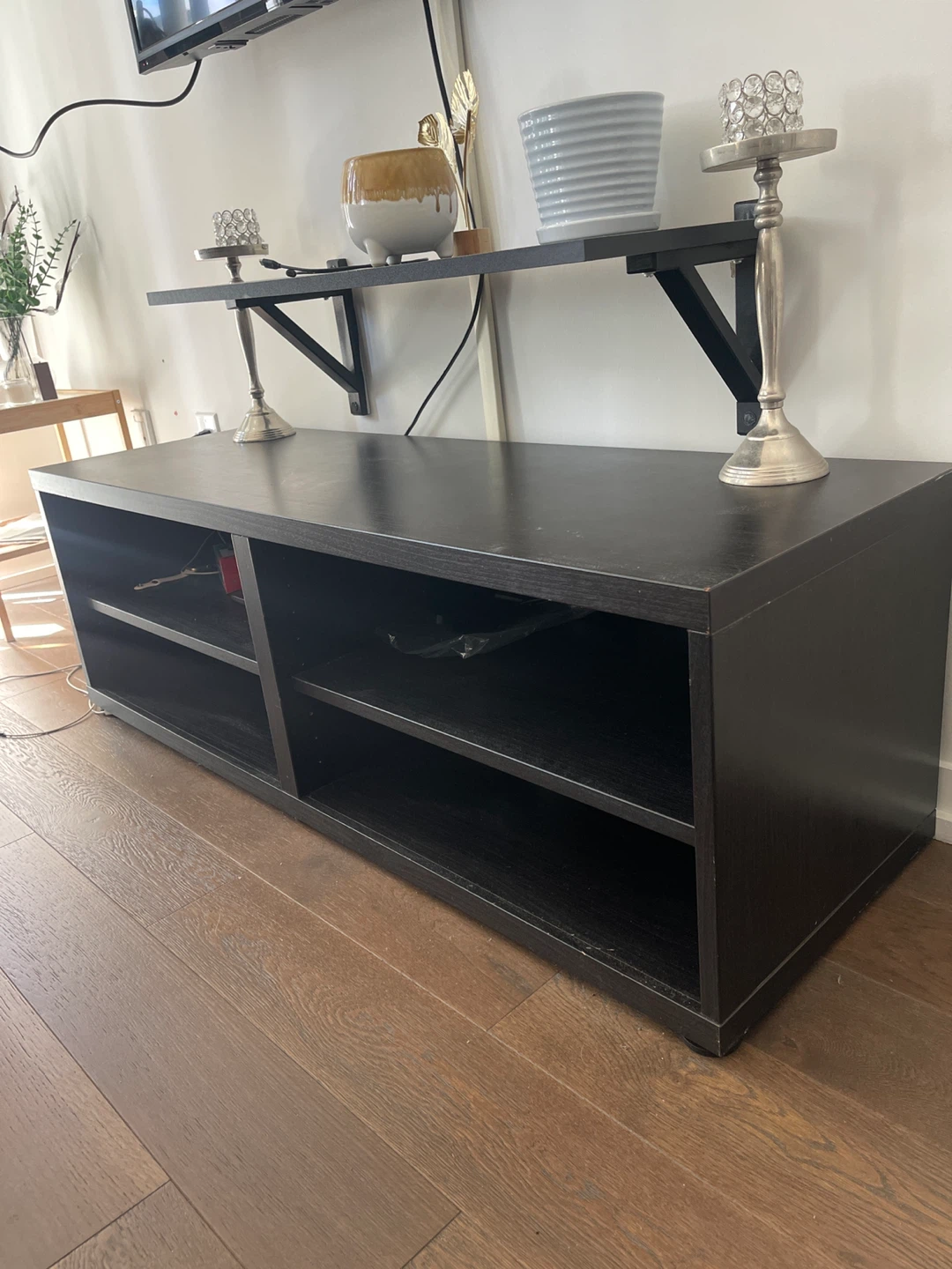 Dark Wood Entertainment Stand TV Console