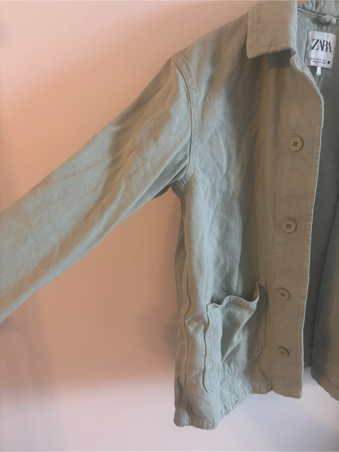 ZARA Light Green Utility Jacket XS - photo 3